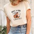 Just A Girl Who Loves Fall Season Women's Short Sleeve T-shirt Unisex Crewneck Soft Tee Natural