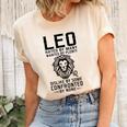 Lion Graphic Art July August Birthday Gifts Leo Zodiac Sign Unisex Crewneck Soft Tee Natural