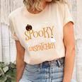 One Spooky 911 Dispatcher Halloween Funny Costume Women's Short Sleeve T-shirt Unisex Crewneck Soft Tee Natural