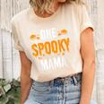 One Spooky Mama Mother Matching Family Halloween Unisex Crewneck Soft Tee Natural