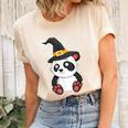 Panda Witch Halloween Bear China Animal Outfit Costume Kids Unisex Crewneck Soft Tee Natural