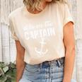 Retro Anchor Vintage Dibs On The Captain Funny Captain Wife  Unisex Crewneck Soft Tee Natural