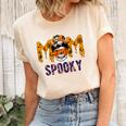 Spooky Mama Messy Skull Mom Witch Halloween Women Unisex Crewneck Soft Tee Natural