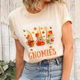 Thanksgiving With My Gnomies For Women Funny Gnomies Lover  Women's Short Sleeve T-shirt Unisex Crewneck Soft Tee Natural