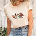 Things Fall Sweet Fall Pumpkin Pie Latte Cupcake Women's Short Sleeve T-shirt Unisex Crewneck Soft Tee Natural