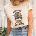 Womens Funny Captain Wife Dibs On The Captain Saying Cute Messy Bun  Women's Short Sleeve T-shirt Unisex Crewneck Soft Tee Natural
