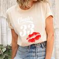 Womens Womens 33Th Birthday Lips  Chapter 33 Years Old  1989   Women's Short Sleeve T-shirt Unisex Crewneck Soft Tee Natural