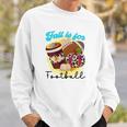 Fall Is For Football Sport Pumpkins Coffee Men Crewneck Graphic Sweatshirt