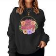 Boho Vintage Retro Vintage Be Happy Women Crewneck Graphic Sweatshirt