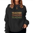 Thankful Teacher Job Sweater Fall Present Women Crewneck Graphic Sweatshirt