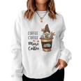 Fall Coffee Coffee More Coffee Gnomes Women Crewneck Graphic Sweatshirt