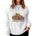 Sunflowers Pumpkins Plaid Fall Sweet Fall Women Crewneck Graphic Sweatshirt
