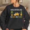 Gardening Easily Distracted By Dogs And Plants Women Crewneck Graphic Sweatshirt