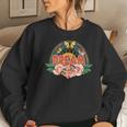 Boho Vintage Dream Flower And Butterfly Custom Women Crewneck Graphic Sweatshirt Gifts for Her