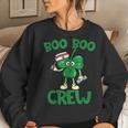 Boo Boo Crew Nurse St Patricks Day Lucky Shamrock Nurse Women Crewneck Graphic Sweatshirt Gifts for Her