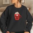Cozy In Up Chocolate Coffee Sweater Fall Season Women Crewneck Graphic Sweatshirt Gifts for Her