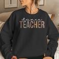Dance Teacher Leopard Appreciation Funny For Women For Work Women Crewneck Graphic Sweatshirt Gifts for Her