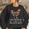 Easily Distracted By Chickens And Books - Chicken Book Lover Women Crewneck Graphic Sweatshirt Gifts for Her