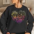 Happy Mothers Day With Tie-Dye Heart Mothers Day Women Crewneck Graphic Sweatshirt Gifts for Her