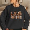 Hello Pumpkin Hello Fall V2 Women Crewneck Graphic Sweatshirt Gifts for Her