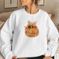 Thankful Pumpkin Gift Fall Season Women Crewneck Graphic Sweatshirt