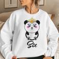 6 Year Old Gifts Cute Panda Birthday Girl 6Th Birthday Funny Women Crewneck Graphic Sweatshirt Gifts for Her