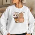 Autumn I Love Fall Thanksgiving Women Crewneck Graphic Sweatshirt Gifts for Her