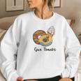 Give Thanks Donuts And Ice Cream Fall Things Women Crewneck Graphic Sweatshirt Gifts for Her