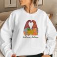 Gnomes Couple Welcome Autumn Fall Season Women Crewneck Graphic Sweatshirt Gifts for Her