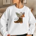 I Love Fall Most Of All Shoes Flowers Mushroom Women Crewneck Graphic Sweatshirt Gifts for Her