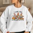 I Love Fall With My Gnomes Most Of All Fall Gnomes Thanksgiving Women Crewneck Graphic Sweatshirt Gifts for Her