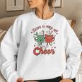 Retro Christmas Have A Cup Of Cheer Women Crewneck Graphic Sweatshirt Gifts for Her
