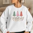 Retro Christmas Holiday Cheer Women Crewneck Graphic Sweatshirt Gifts for Her