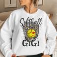 Softball Gigi Leopard Game Day Softball Lover Mothers Day Women Crewneck Graphic Sweatshirt Gifts for Her