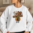Teacher Peace Love Fall Counselor Women Crewneck Graphic Sweatshirt Gifts for Her