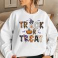 Trick Or Teach Funny Teacher Halloween Costume Women Crewneck Graphic Sweatshirt Gifts for Her