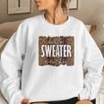 Vintage Autumn Hello Sweater Weather Women Crewneck Graphic Sweatshirt Gifts for Her