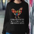 Easily Distracted By Chickens And Books - Chicken Book Lover Women Crewneck Graphic Sweatshirt Personalized Gifts