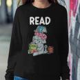 Funny Teacher Library Read Book Club Piggie Elephant Pigeons Women Crewneck Graphic Sweatshirt Personalized Gifts