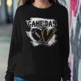 Game Day Football Player Mom Leopard Cheetah Football Fan Women Crewneck Graphic Sweatshirt Personalized Gifts