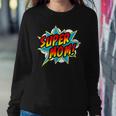 Super Mom Comic Book Superhero Mothers Day Women Crewneck Graphic Sweatshirt Personalized Gifts