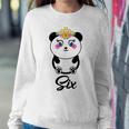 6 Year Old Gifts Cute Panda Birthday Girl 6Th Birthday Funny Women Crewneck Graphic Sweatshirt Personalized Gifts