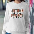 Autumn Is My Favorite Color Fall Season Women Crewneck Graphic Sweatshirt Funny Gifts