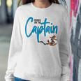 Dibs On The Captain Fire Captain Wife Girlfriend Sailing Women Crewneck Graphic Sweatshirt Personalized Gifts