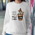 Fall Coffee Coffee More Coffee Gnomes Women Crewneck Graphic Sweatshirt Funny Gifts