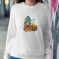Fall In Love Gnomes Pumpkins Basket Women Crewneck Graphic Sweatshirt Funny Gifts