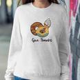 Give Thanks Donuts And Ice Cream Fall Things Women Crewneck Graphic Sweatshirt Funny Gifts