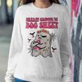 Groovy Pink Ribbon Mom Breast Cancer Is Boo Sheet Halloween V2 Women Crewneck Graphic Sweatshirt Personalized Gifts