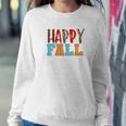 Happy Fall Happy Season Women Crewneck Graphic Sweatshirt Funny Gifts