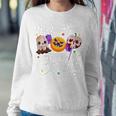 Kids Im Just Here For The Candy Halloween Cute Lollipop Sweets Women Crewneck Graphic Sweatshirt Personalized Gifts